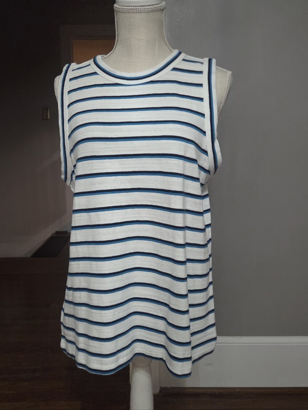 Loft Striped Sleeveless Knit Top